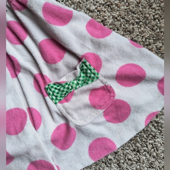 Disney Store Toddler Girls Bath Robe Minnie Mouse Hooded SS Polka Dot Size 2 - Picture 3 of 7